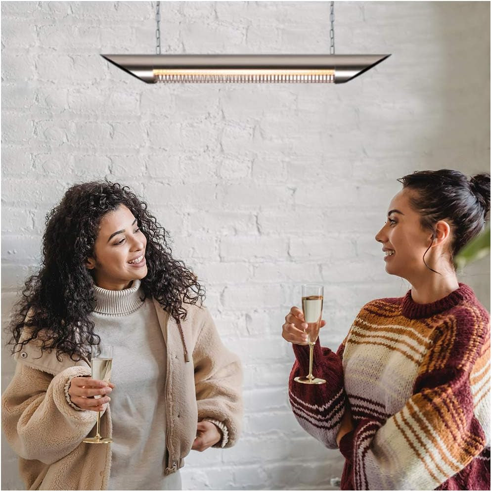 Blade Infrared Heater 1500W Silver with Remote Control
