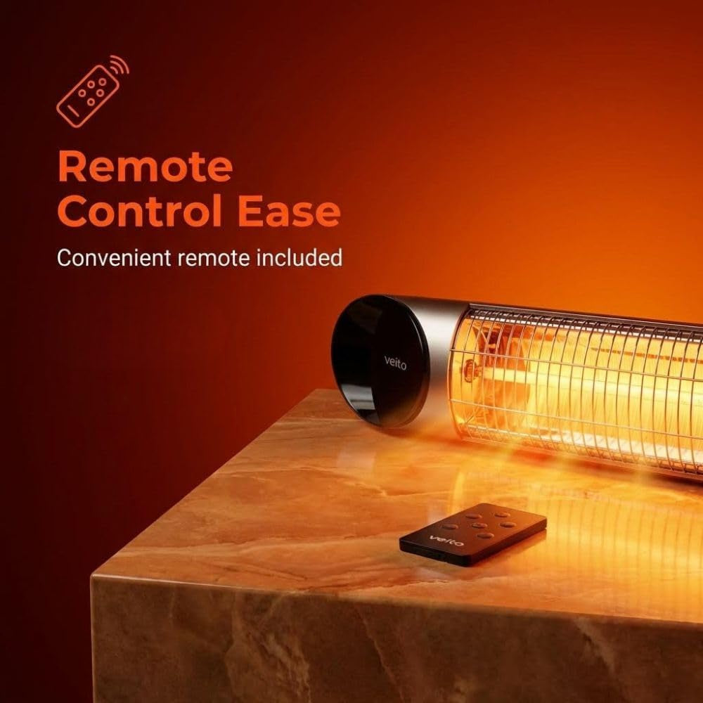 Blade Infrared Heater 1500W Silver with Remote Control