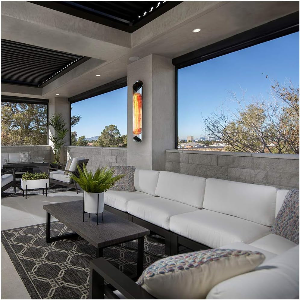 Blade Infrared Heater 1500W Silver with Remote Control