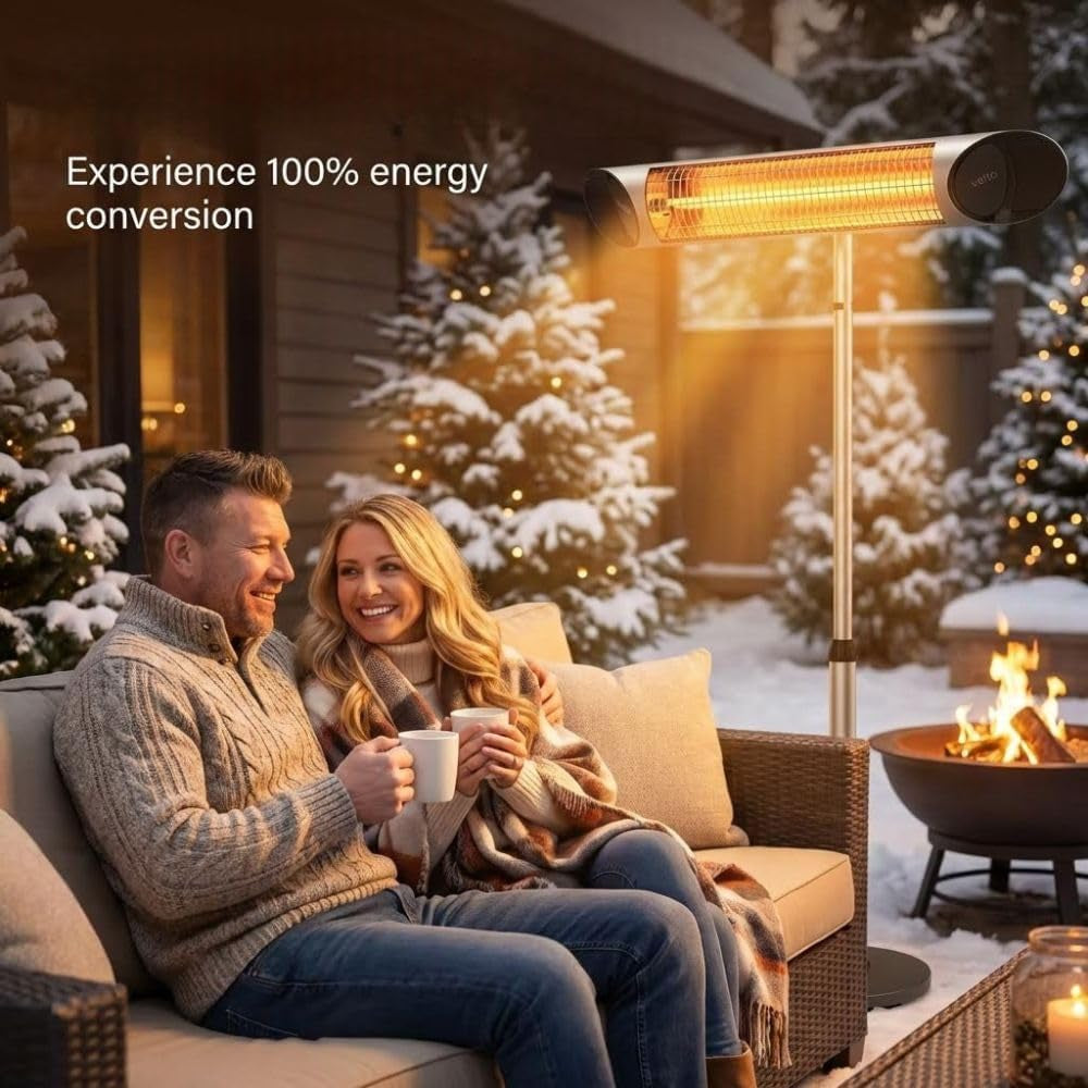 Blade Infrared Heater 1500W Silver with Remote Control
