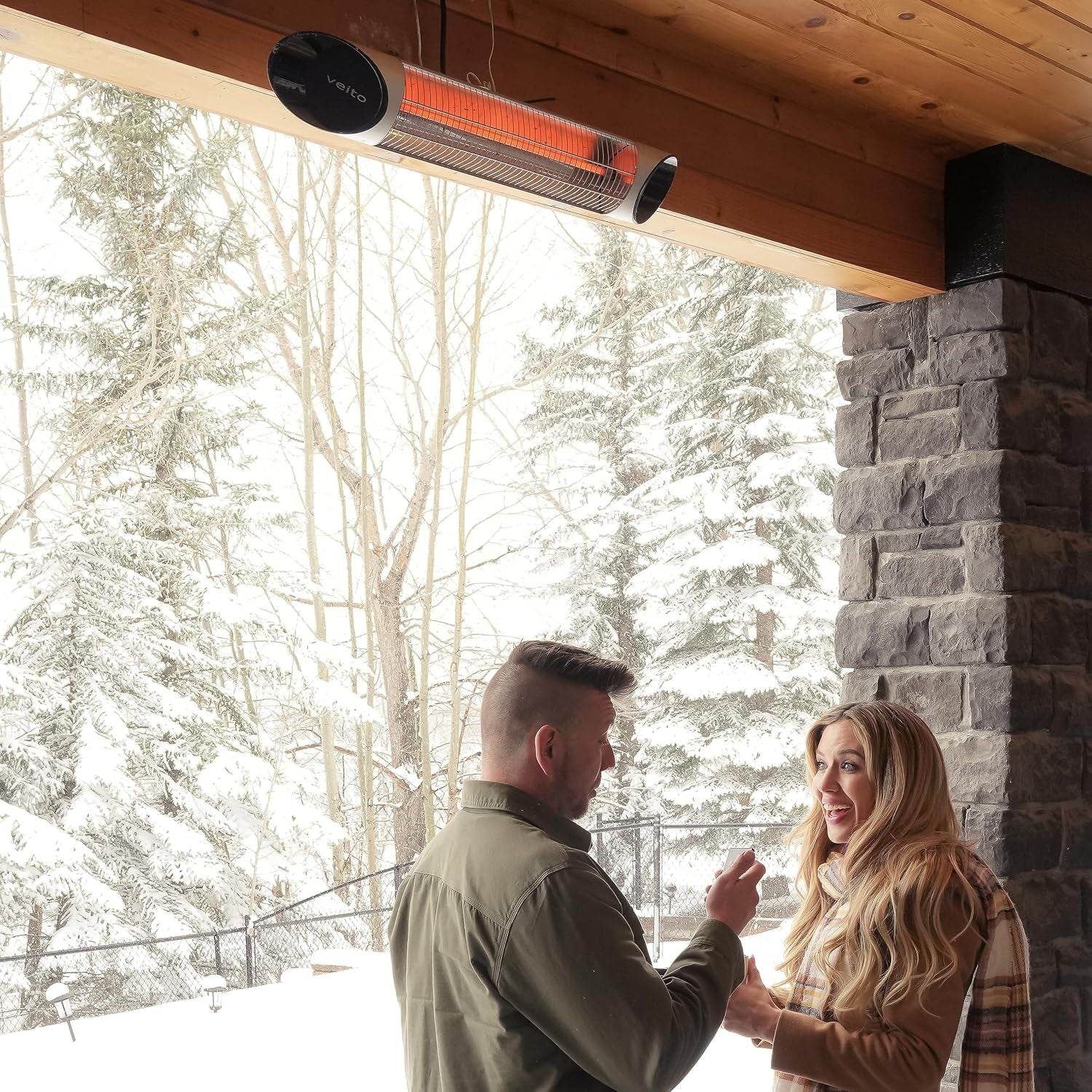 Blade Infrared Heater 1500W Silver with Remote Control