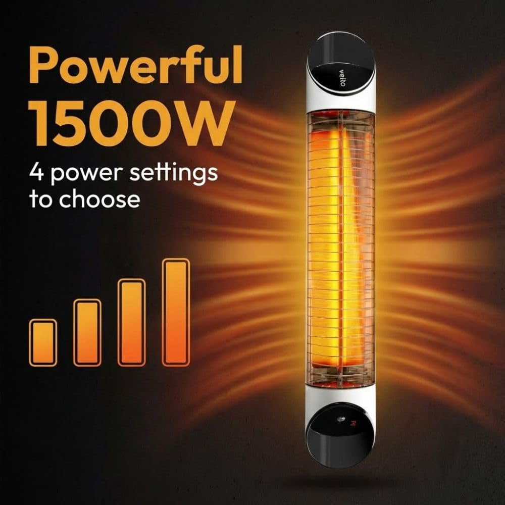 Blade Infrared Heater 1500W Silver with Remote Control